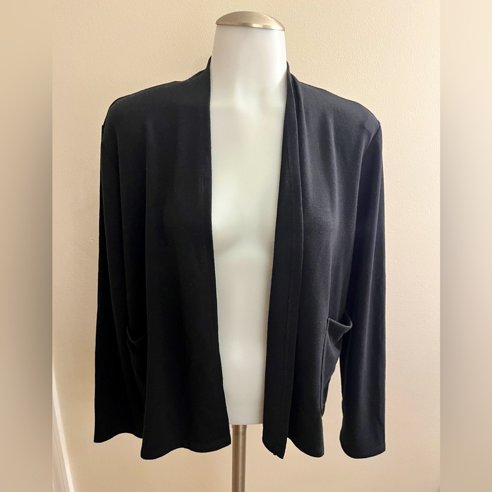 Franne Golde Luxury Black Cardigan Sweater- Sz M, ***SUPER SOFT***